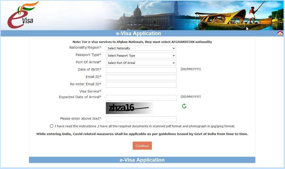 E-Visa Application Form